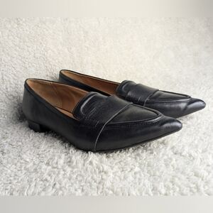 GEOX women Charyssa Ballet Flat Leather Shoes Size 38 = 8 US Black Color